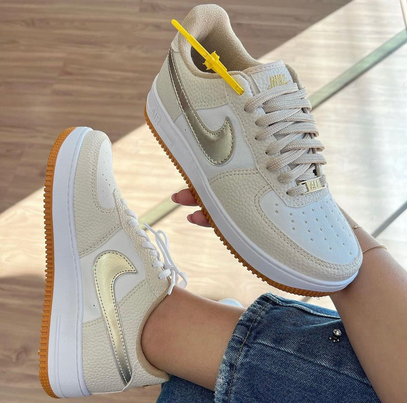 Tênis Nike Air Force - Bege+Branco